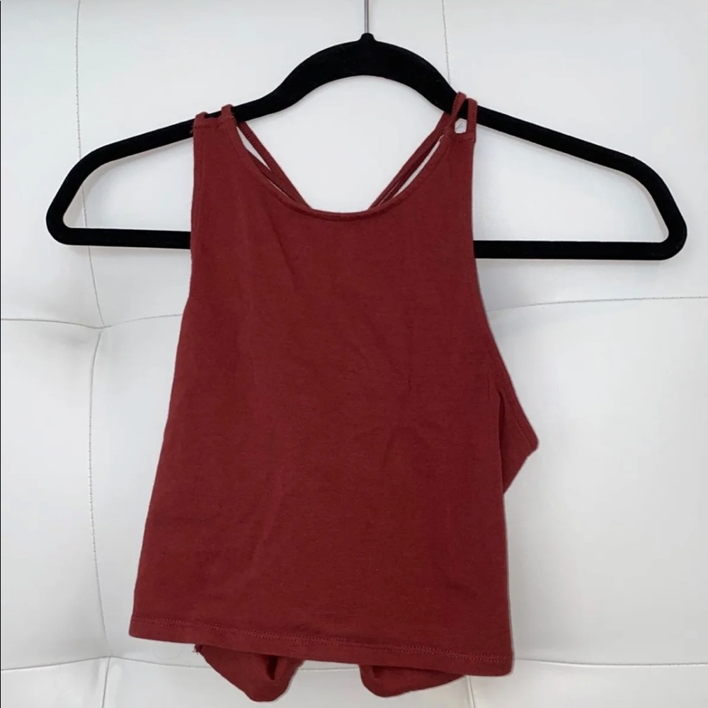 Maroon Crop Top